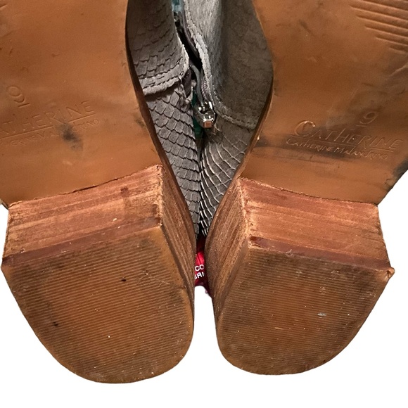 LAST CHANCE Catherine Malandrino Vegan Leather Snakeskin Double Zip Bootie - Picture 12 of 13